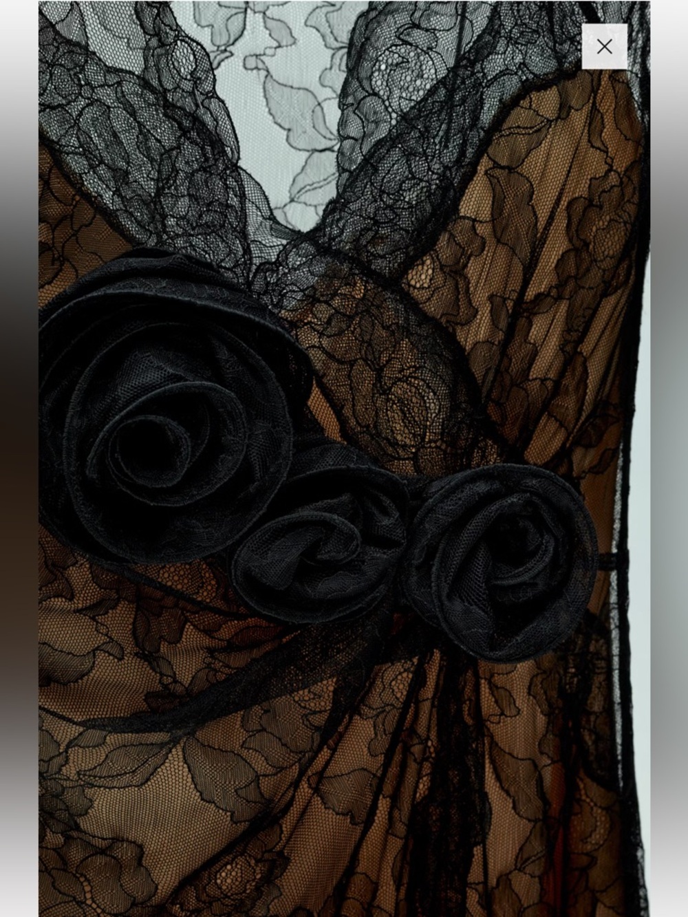 Mango Black Sheer Lace Long-Sleeve Maxi Dress - Picture 4 of 4